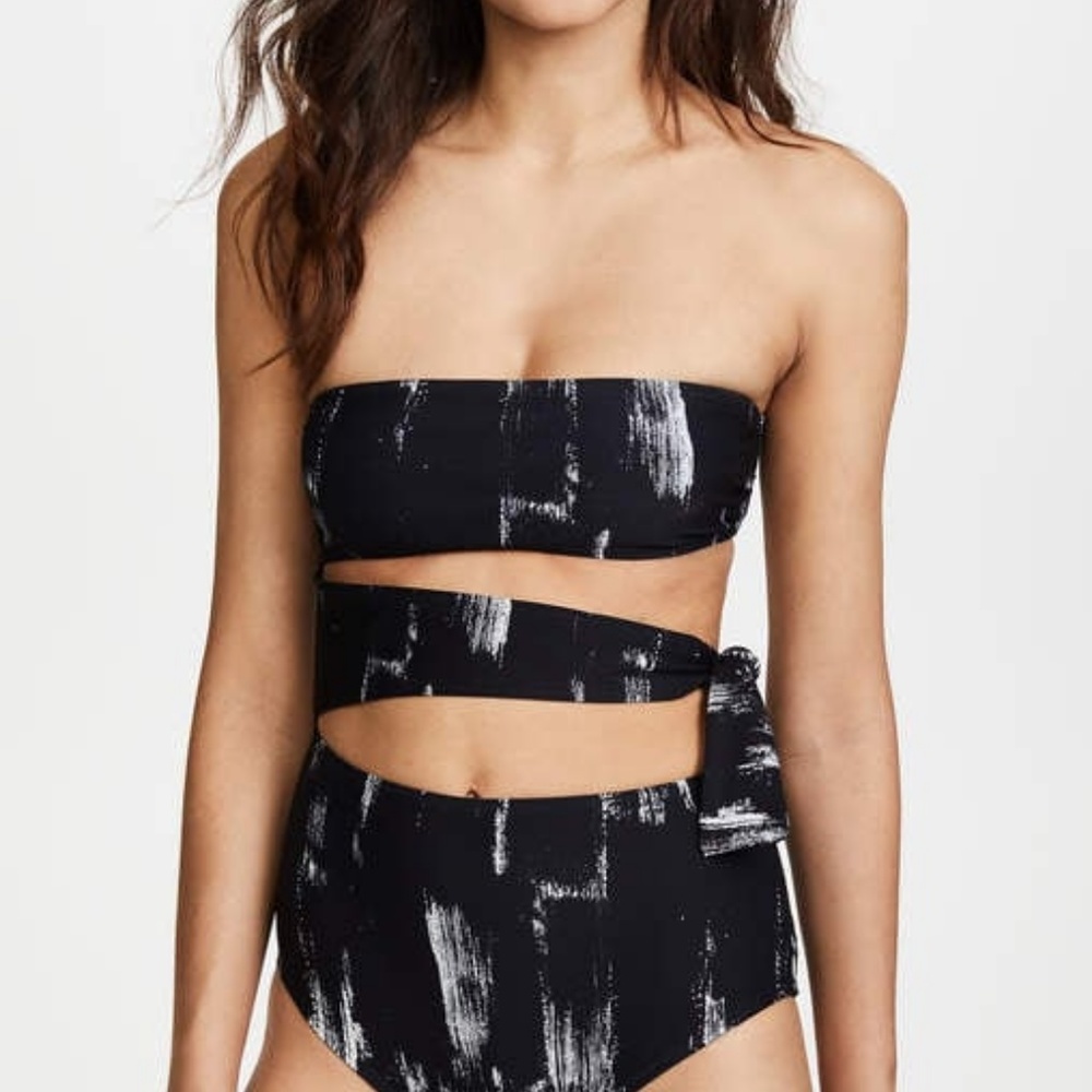 NWT Proenza Schouler Paintbrush Tie One-Piece  XS